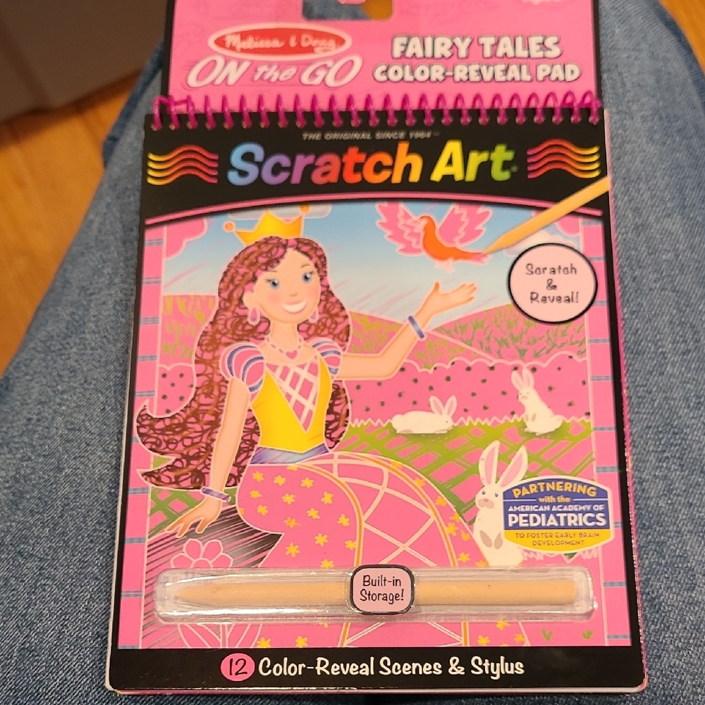 Melissa & Doug Fairy Tales Scratch Art Pad - Pink and Blue